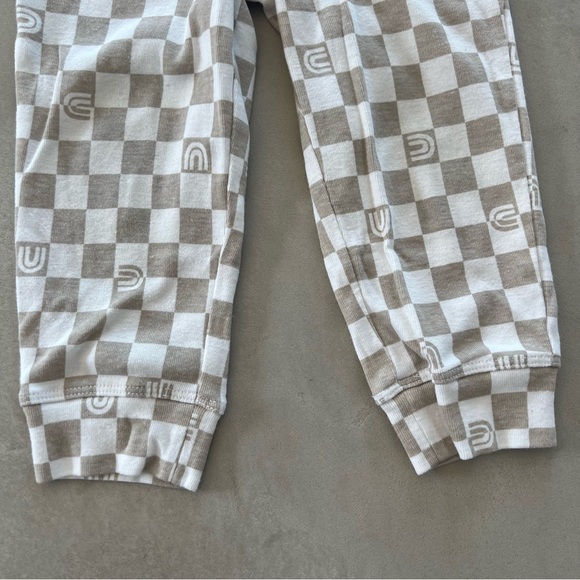 JUMPING BEANS Checkerboard Jogger Pants, Khaki & White, 24m - Picture 4 of 7